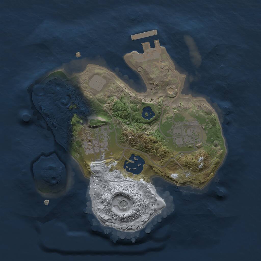 Rust Map: Procedural Map, Size: 2000, Seed: 29682078, 6 Monuments