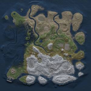 Thumbnail Rust Map: Procedural Map, Size: 3750, Seed: 1853635369, 15 Monuments