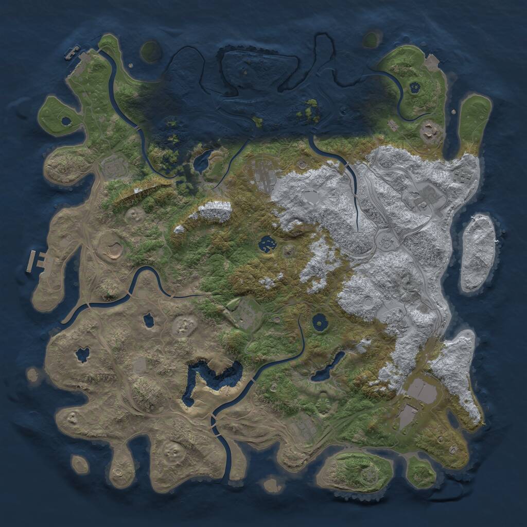 Rust Map: Procedural Map, Size: 4775, Seed: 213313665, 17 Monuments