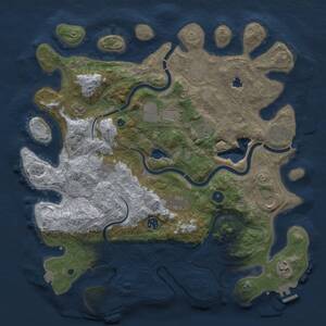 Thumbnail Rust Map: Procedural Map, Size: 4250, Seed: 1433208573, 17 Monuments