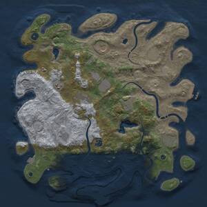 Thumbnail Rust Map: Procedural Map, Size: 4250, Seed: 1139576548, 16 Monuments