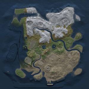 Thumbnail Rust Map: Procedural Map, Size: 3250, Seed: 513582595, 13 Monuments