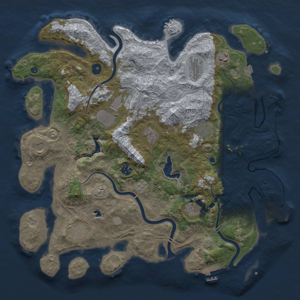 Rust Map: Procedural Map, Size: 4250, Seed: 1661382212, 16 Monuments