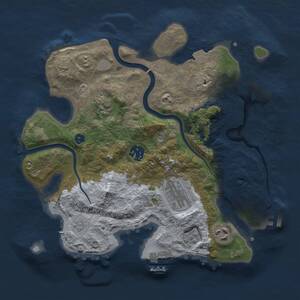 Thumbnail Rust Map: Procedural Map, Size: 3000, Seed: 107802, 11 Monuments