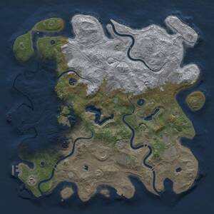 Thumbnail Rust Map: Procedural Map, Size: 4500, Seed: 4115671, 17 Monuments