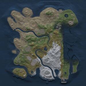 Thumbnail Rust Map: Procedural Map, Size: 3500, Seed: 22731, 14 Monuments