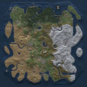 Thumbnail Rust Map: Procedural Map, Size: 4500, Seed: 417405134, 19 Monuments