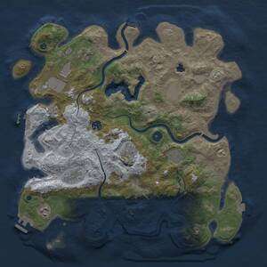 Thumbnail Rust Map: Procedural Map, Size: 4000, Seed: 1157340466, 15 Monuments