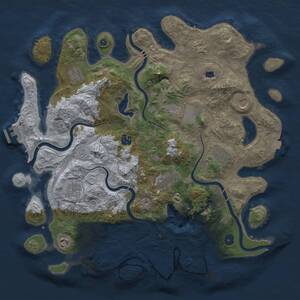 Thumbnail Rust Map: Procedural Map, Size: 4250, Seed: 946217807, 15 Monuments