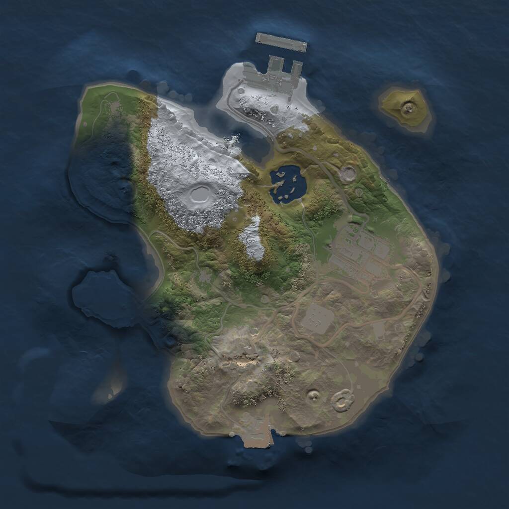 Rust Map: Procedural Map, Size: 2000, Seed: 1337695974, 4 Monuments