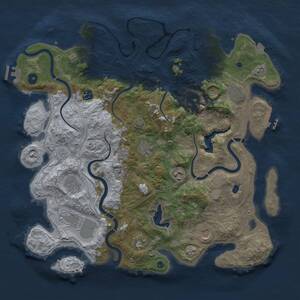 Thumbnail Rust Map: Procedural Map, Size: 4250, Seed: 1492312617, 16 Monuments