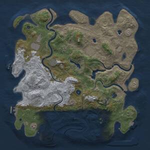 Thumbnail Rust Map: Procedural Map, Size: 4500, Seed: 1988603960, 16 Monuments