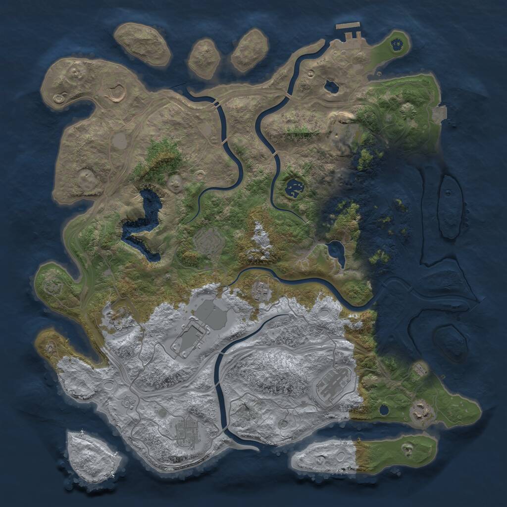 Rust Map: Procedural Map, Size: 4250, Seed: 288395824, 15 Monuments