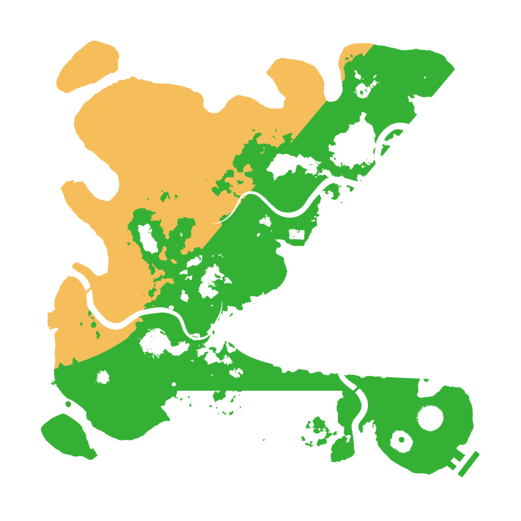 Biome Rust Map: Procedural Map, Size: 3600, Seed: 821559013