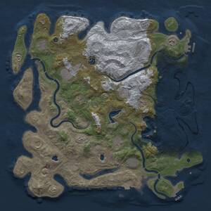 Thumbnail Rust Map: Procedural Map, Size: 4500, Seed: 210236915, 17 Monuments