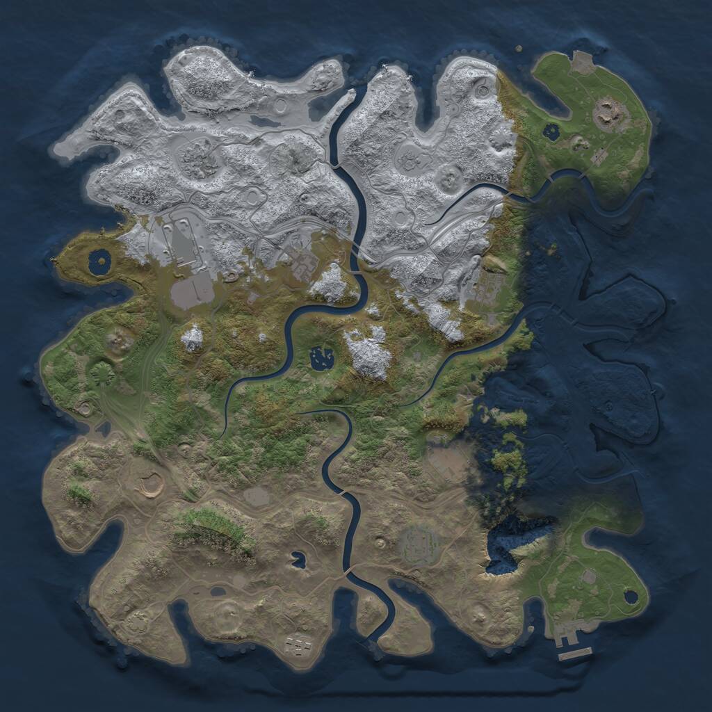 Rust Map: Procedural Map, Size: 4250, Seed: 511190411, 15 Monuments