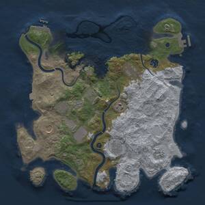 Thumbnail Rust Map: Procedural Map, Size: 3750, Seed: 555083997, 16 Monuments