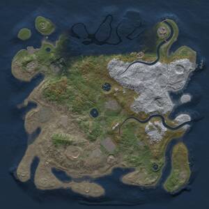 Thumbnail Rust Map: Procedural Map, Size: 3750, Seed: 410300014, 15 Monuments