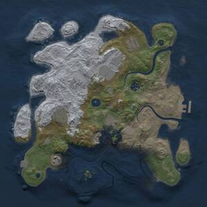 Thumbnail Rust Map: Procedural Map, Size: 3500, Seed: 1037982091, 14 Monuments