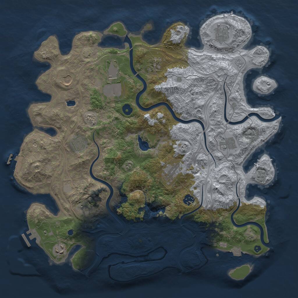 Rust Map: Procedural Map, Size: 4250, Seed: 2002519630, 17 Monuments