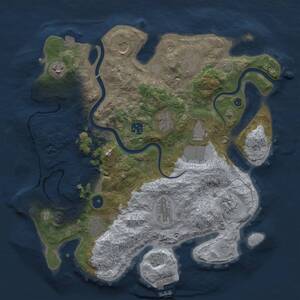 Thumbnail Rust Map: Procedural Map, Size: 3700, Seed: 524062061, 17 Monuments