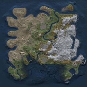 Thumbnail Rust Map: Procedural Map, Size: 3750, Seed: 1531016226, 16 Monuments