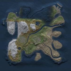 Thumbnail Rust Map: Procedural Map, Size: 2500, Seed: 781344798, 7 Monuments