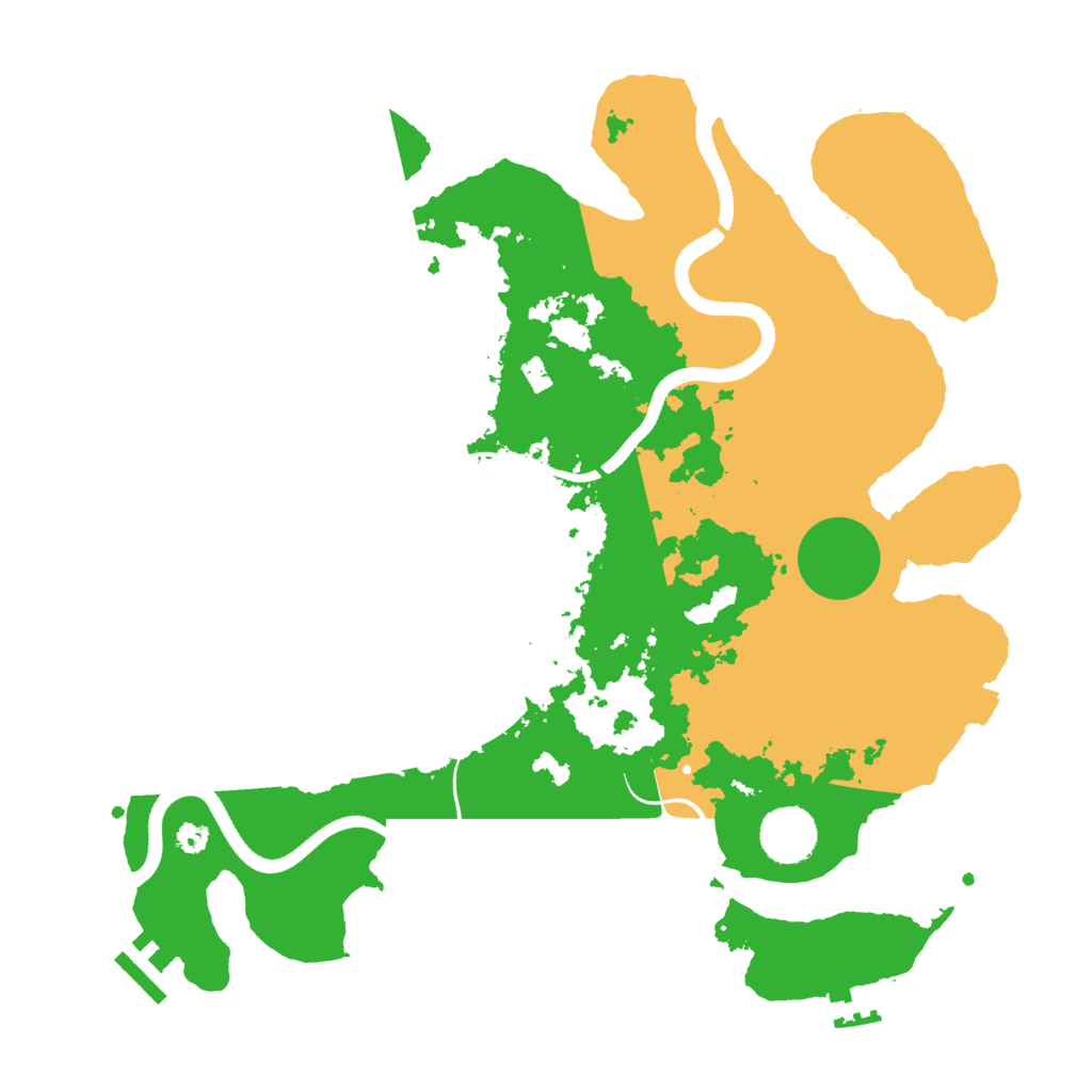 Biome Rust Map: Procedural Map, Size: 3500, Seed: 138551651