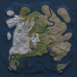 Thumbnail Rust Map: Procedural Map, Size: 3500, Seed: 138551651, 14 Monuments