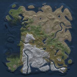 Thumbnail Rust Map: Procedural Map, Size: 4500, Seed: 338394107, 16 Monuments
