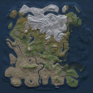 Thumbnail Rust Map: Procedural Map, Size: 4500, Seed: 382892183, 17 Monuments