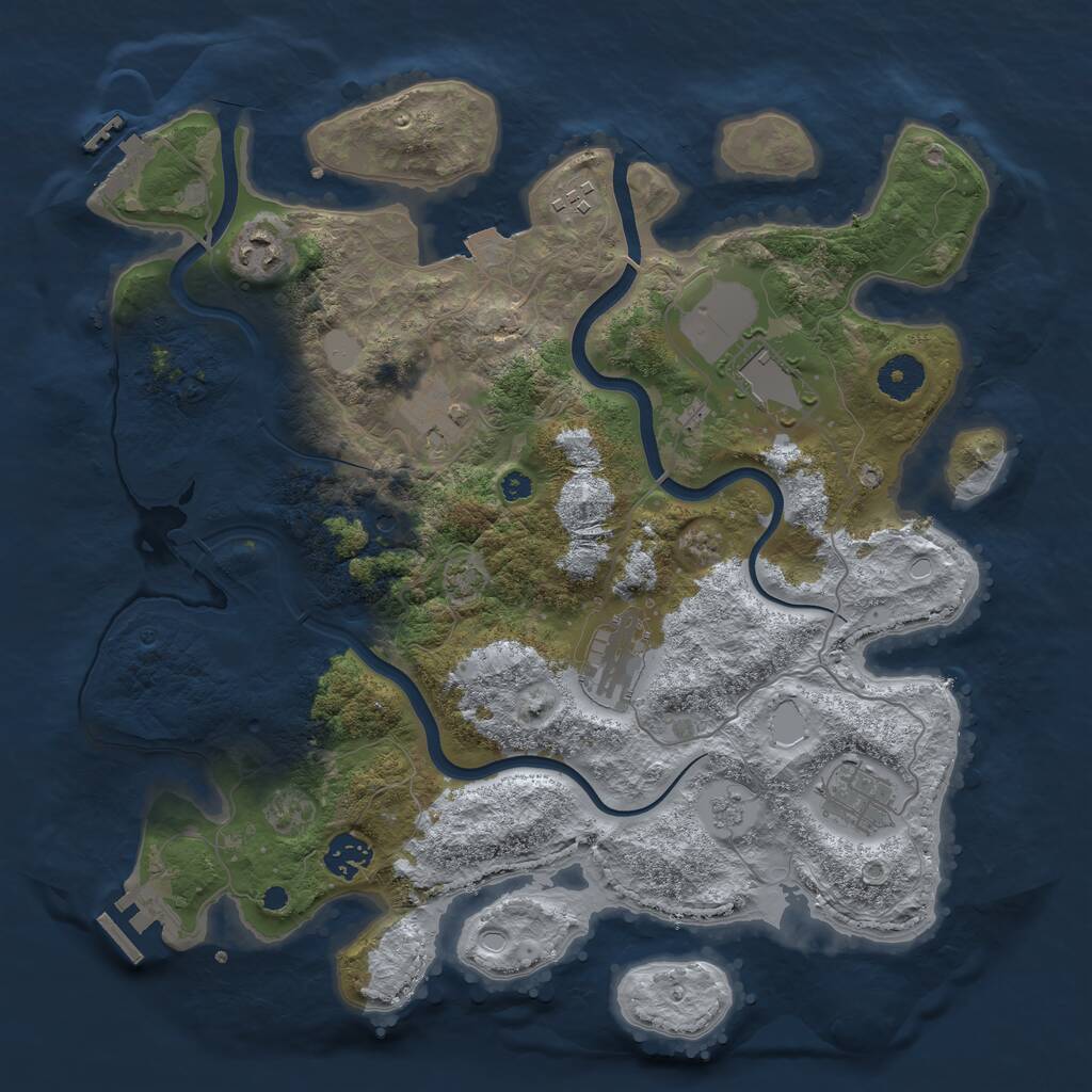 Rust Map: Procedural Map, Size: 3650, Seed: 9900814, 13 Monuments