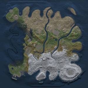 Thumbnail Rust Map: Procedural Map, Size: 3500, Seed: 452551365, 15 Monuments