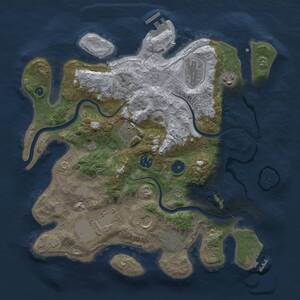 Thumbnail Rust Map: Procedural Map, Size: 3500, Seed: 504253367, 14 Monuments