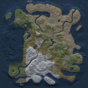 Thumbnail Rust Map: Procedural Map, Size: 4100, Seed: 160226, 15 Monuments