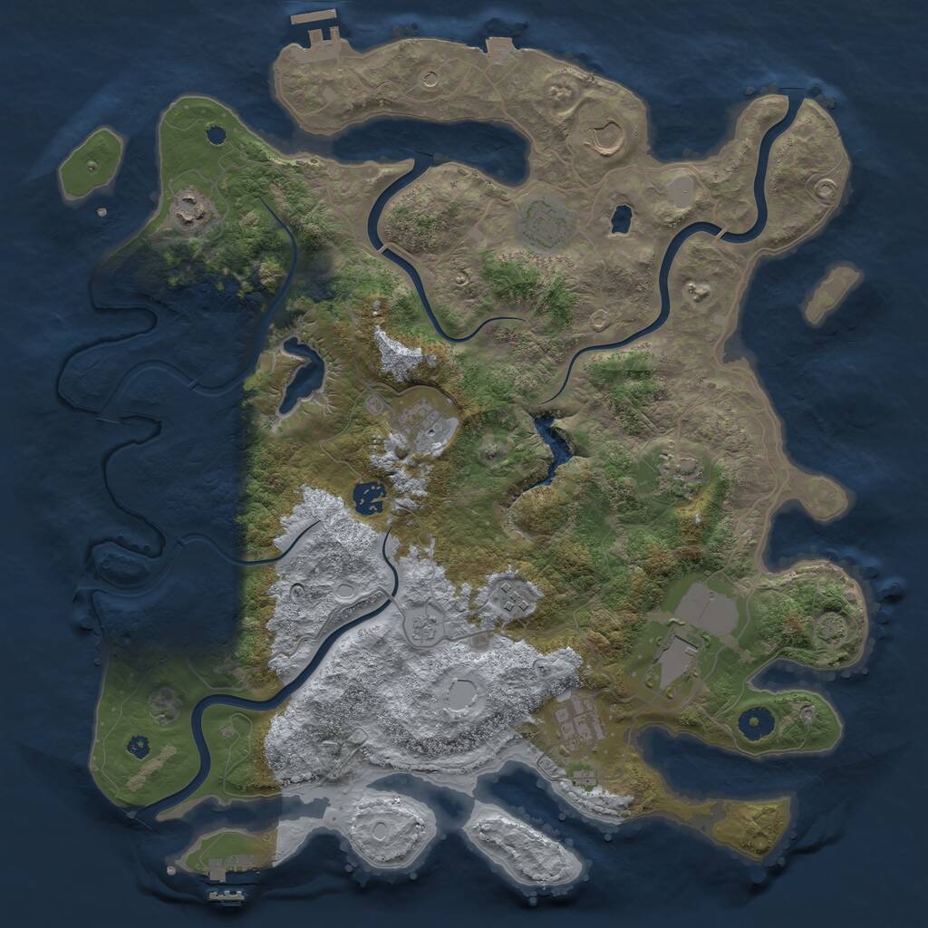 Rust Map: Procedural Map, Size: 4100, Seed: 160226, 15 Monuments