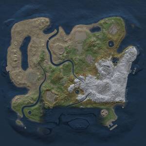 Thumbnail Rust Map: Procedural Map, Size: 3500, Seed: 1779390000, 16 Monuments