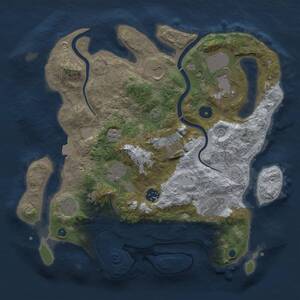 Thumbnail Rust Map: Procedural Map, Size: 3500, Seed: 322980885, 12 Monuments