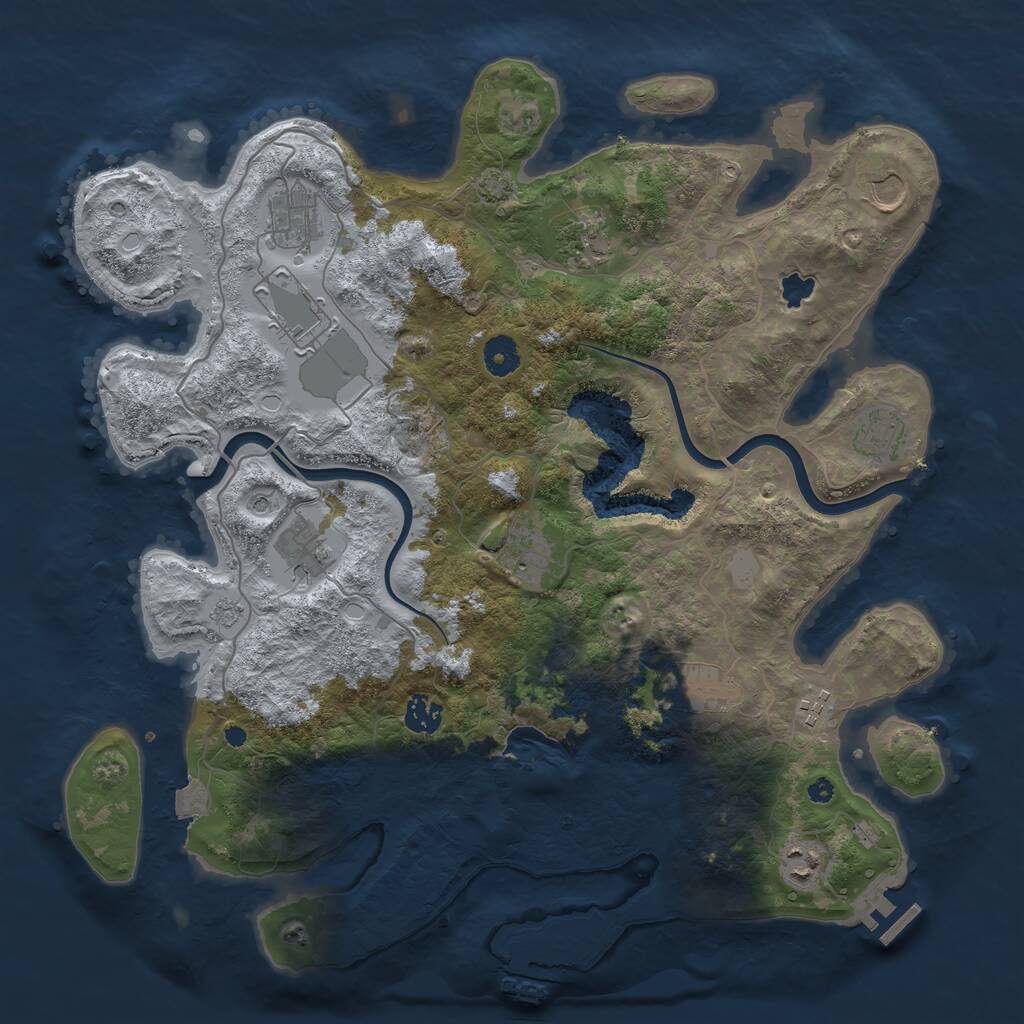 Rust Map: Procedural Map, Size: 4000, Seed: 1748468461, 17 Monuments
