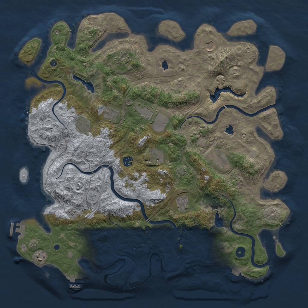 Rust Map: Procedural Map, Size: 4500, Seed: 849474688, 17 Monuments