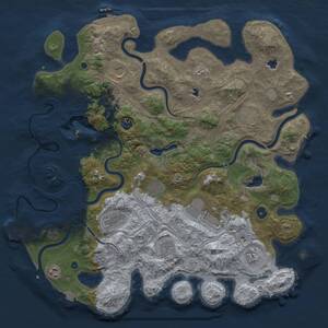 Thumbnail Rust Map: Procedural Map, Size: 4500, Seed: 802380629, 16 Monuments