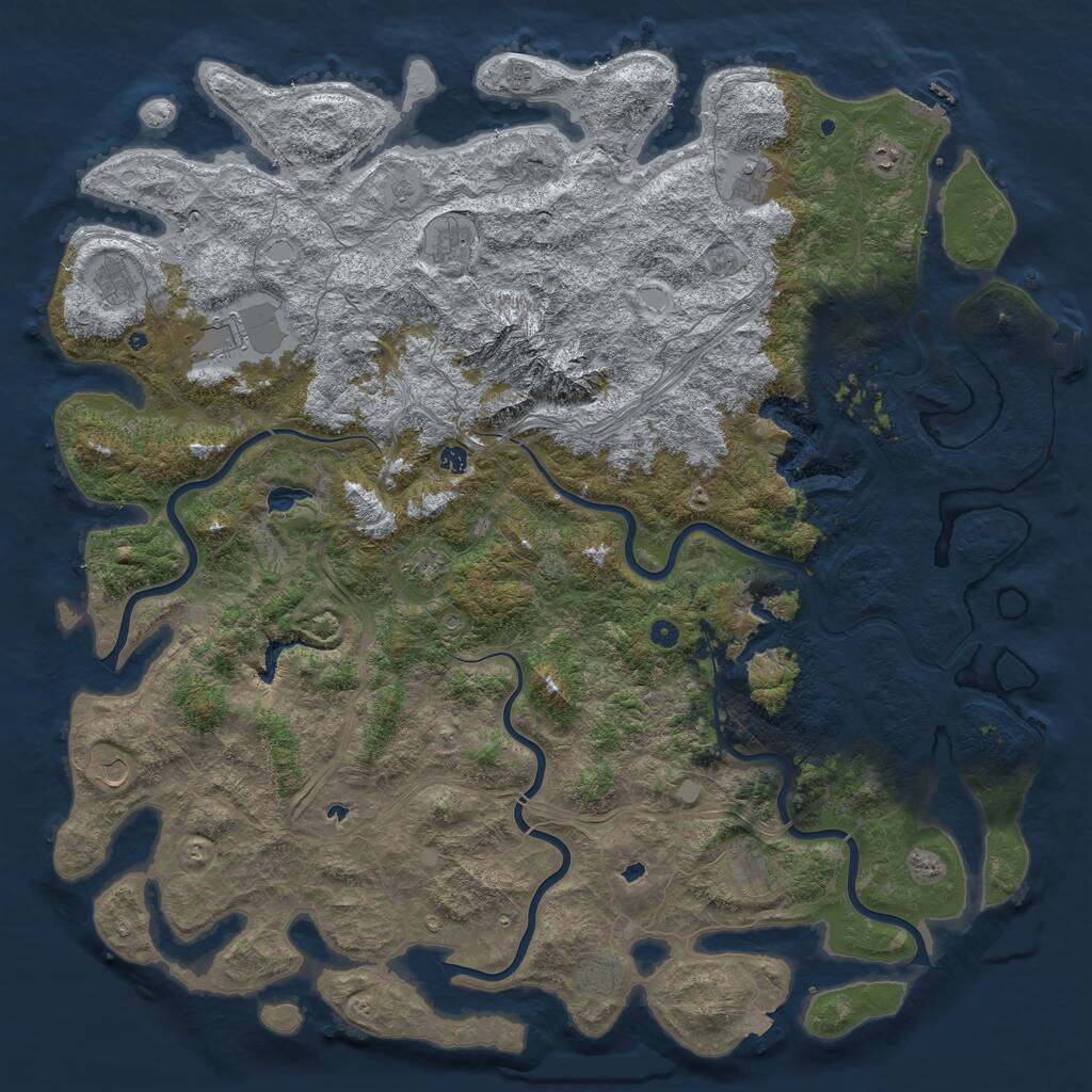 Rust Map: Procedural Map, Size: 5880, Seed: 11081976, 17 Monuments
