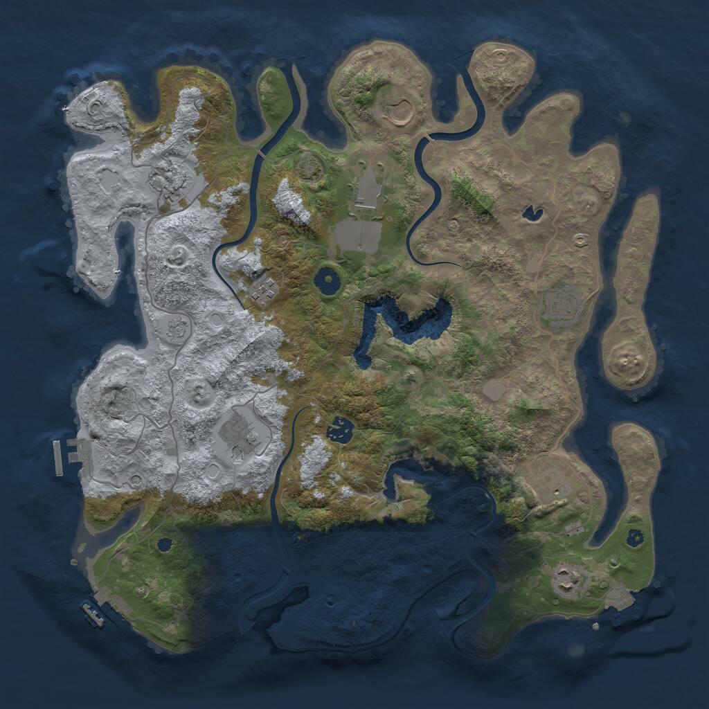 Rust Map: Procedural Map, Size: 4000, Seed: 2126572142, 15 Monuments