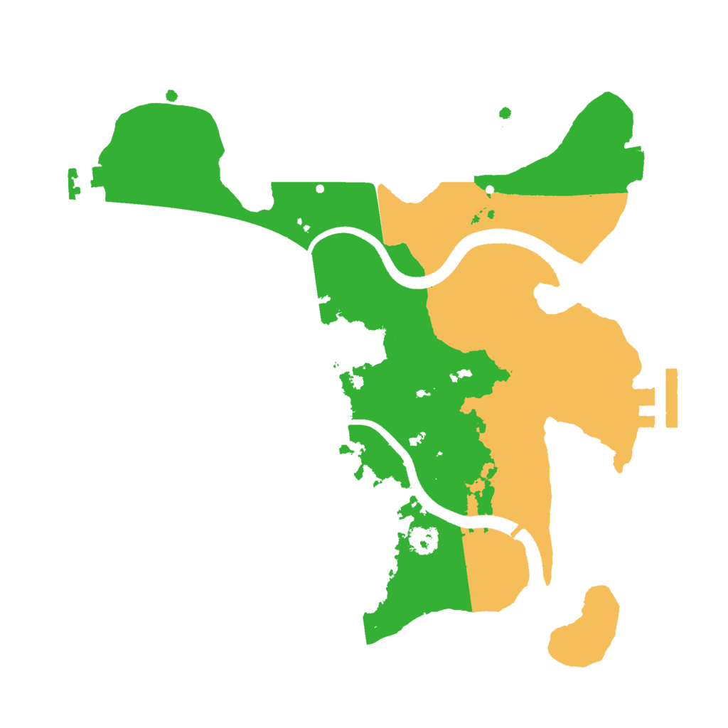 Biome Rust Map: Procedural Map, Size: 2500, Seed: 592347386