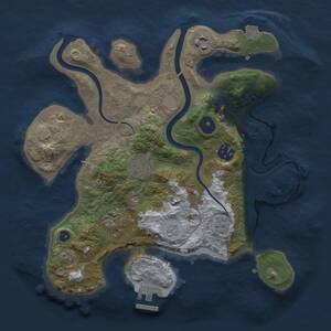 Thumbnail Rust Map: Procedural Map, Size: 3000, Seed: 115858, 10 Monuments