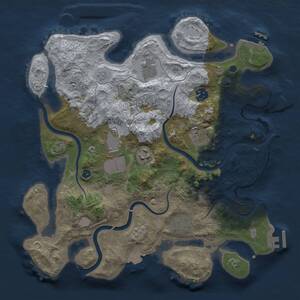 Thumbnail Rust Map: Procedural Map, Size: 3500, Seed: 1771796123, 14 Monuments