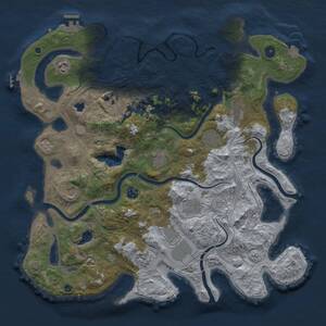 Thumbnail Rust Map: Procedural Map, Size: 4250, Seed: 744669880, 17 Monuments