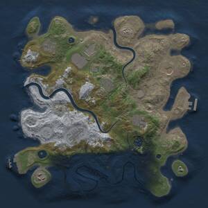 Thumbnail Rust Map: Procedural Map, Size: 3500, Seed: 802082262, 15 Monuments