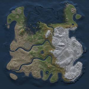 Thumbnail Rust Map: Procedural Map, Size: 3827, Seed: 1040365417, 15 Monuments