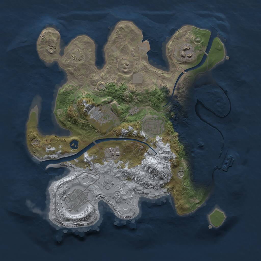 Rust Map: Procedural Map, Size: 2800, Seed: 1903960186, 10 Monuments